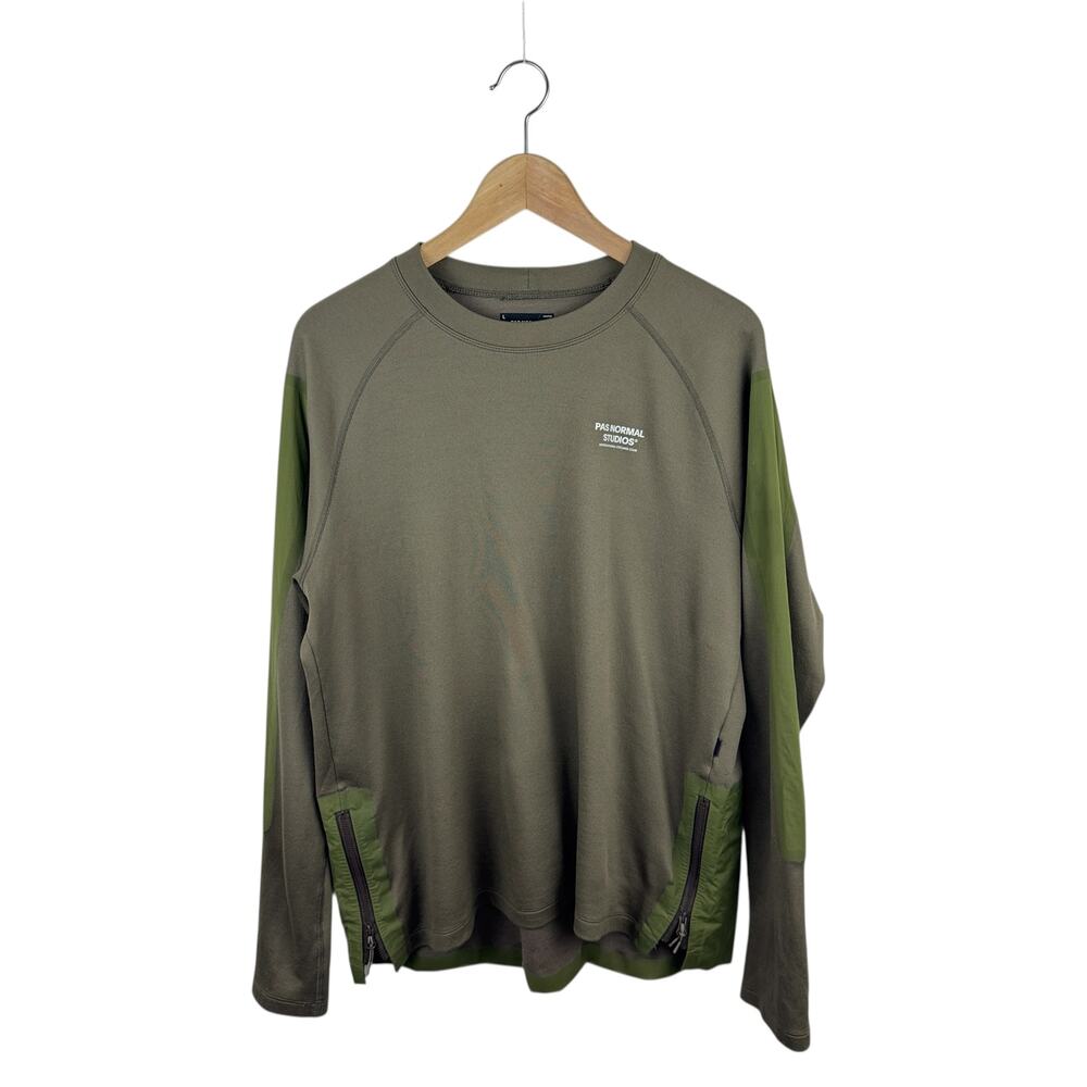 P.A.M. (Perks And Mini) Men's Olive Green Long Sleeve Crew Sweatshirt